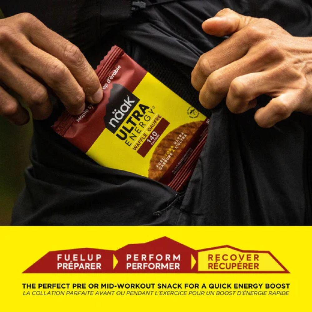 NÄAK Ultra Energy Waffle - High Protein Sports Nutrition Bar for Endurance Athletes, Cyclists & Runners - Perfect for Training, Racing & Outdoor Adventures