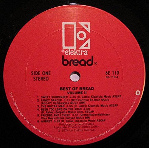 Bread: The Best Of Bread, Volume Two [Vinyl LP] - Classic Rock Music for Home Listening & Vinyl Collectors