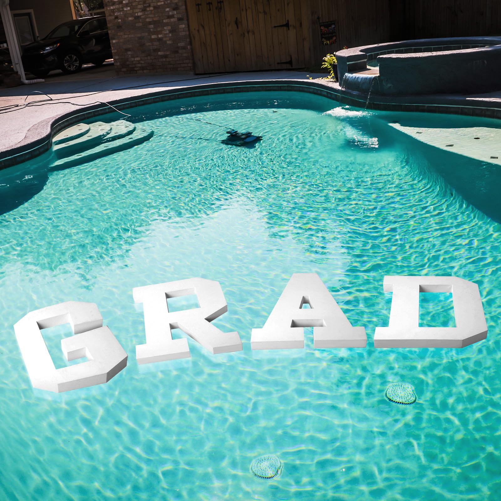 Hoolerry 24 Inch Large Floating Foam Pool Letters Set - Graduation Party Decorations, Pool Floats for Graduation Pool Party, Backyard Decor, Summer Pool Accessories