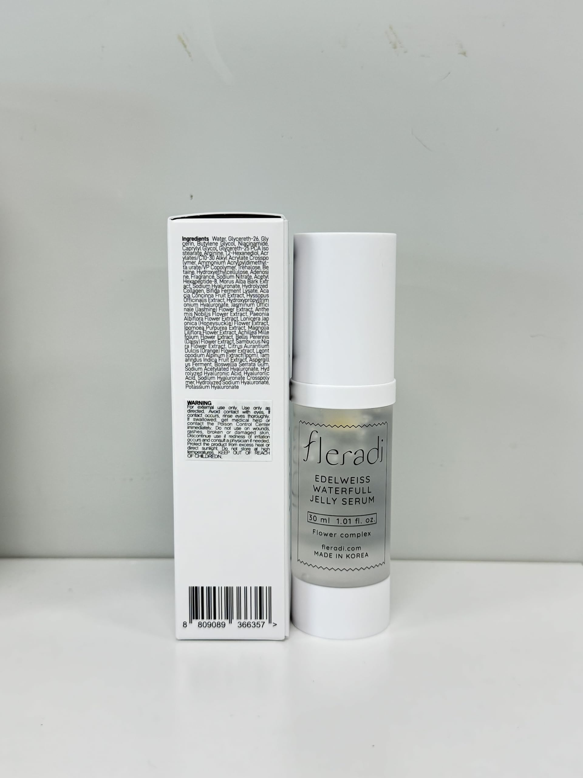 Edelweiss Essence: 30% Flower Extract Jelly Serum for Deep Hydration - Non-Sticky Korean Skincare Formula by Experts | Perfect for Dry Skin & Nighttime Routine