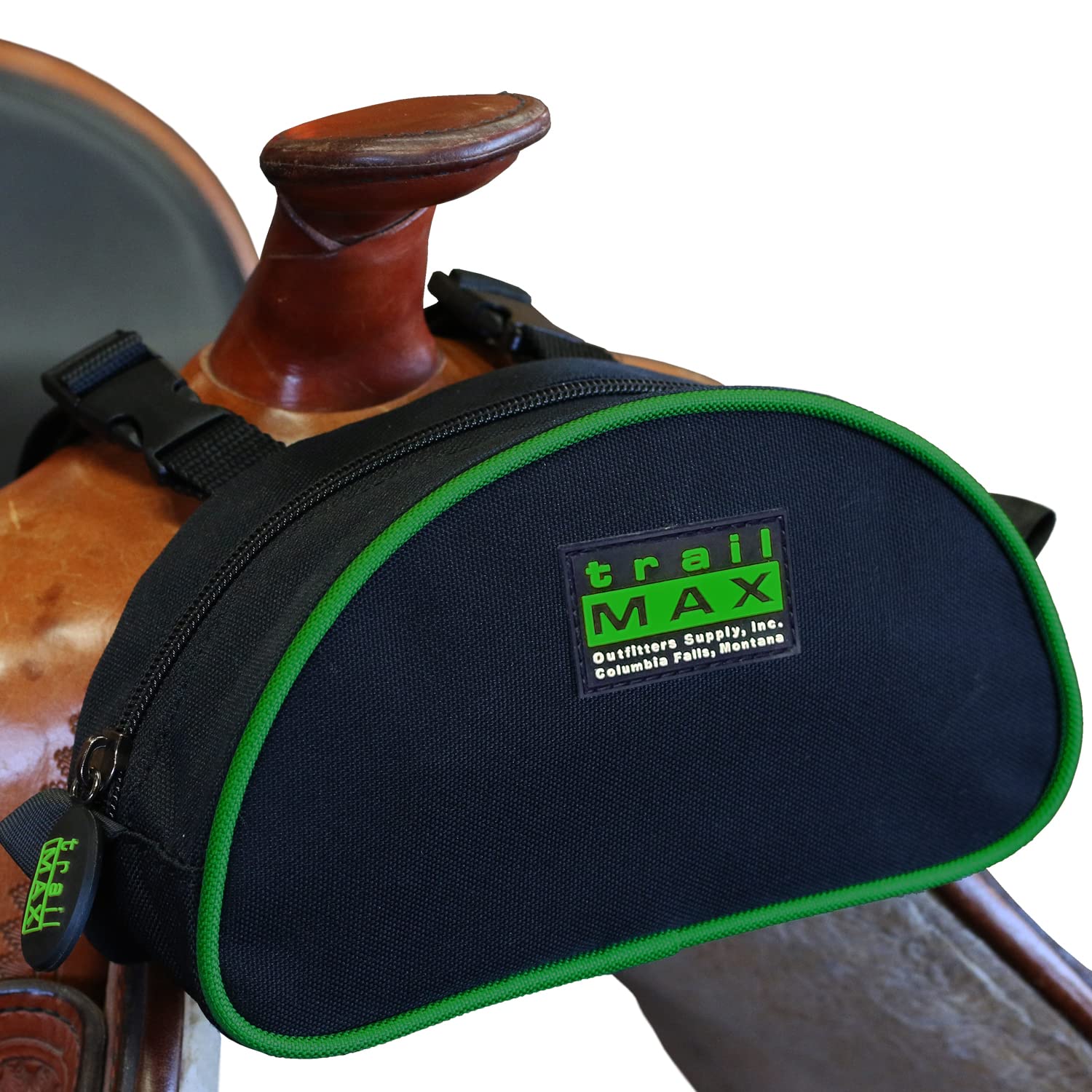 TrailMax Original Pommel Pocket Saddle Bag for Western & Endurance Riding - Durable Horse Saddle Horn Bag with Cell Phone Holder - Perfect for Trail Riding, Ranch Work & Equestrian Sports
