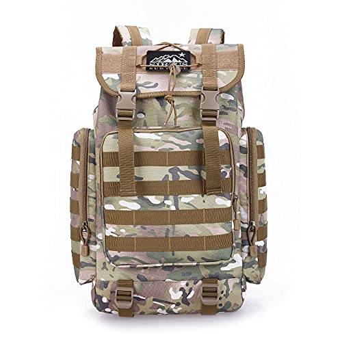 40L Tactical Backpack with MOLLE Webbing - The Rambler Military Rucksack for Hiking, Camping & Outdoor Adventures (Black)