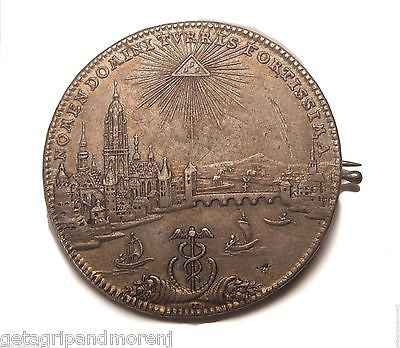 Authentic 1772 German States Frankfurt Am Main City View Thaler KM#251 Silver Coin - Rare Collectible for Coin Enthusiasts & History Buffs - Perfect for Display, Gifts & Investment