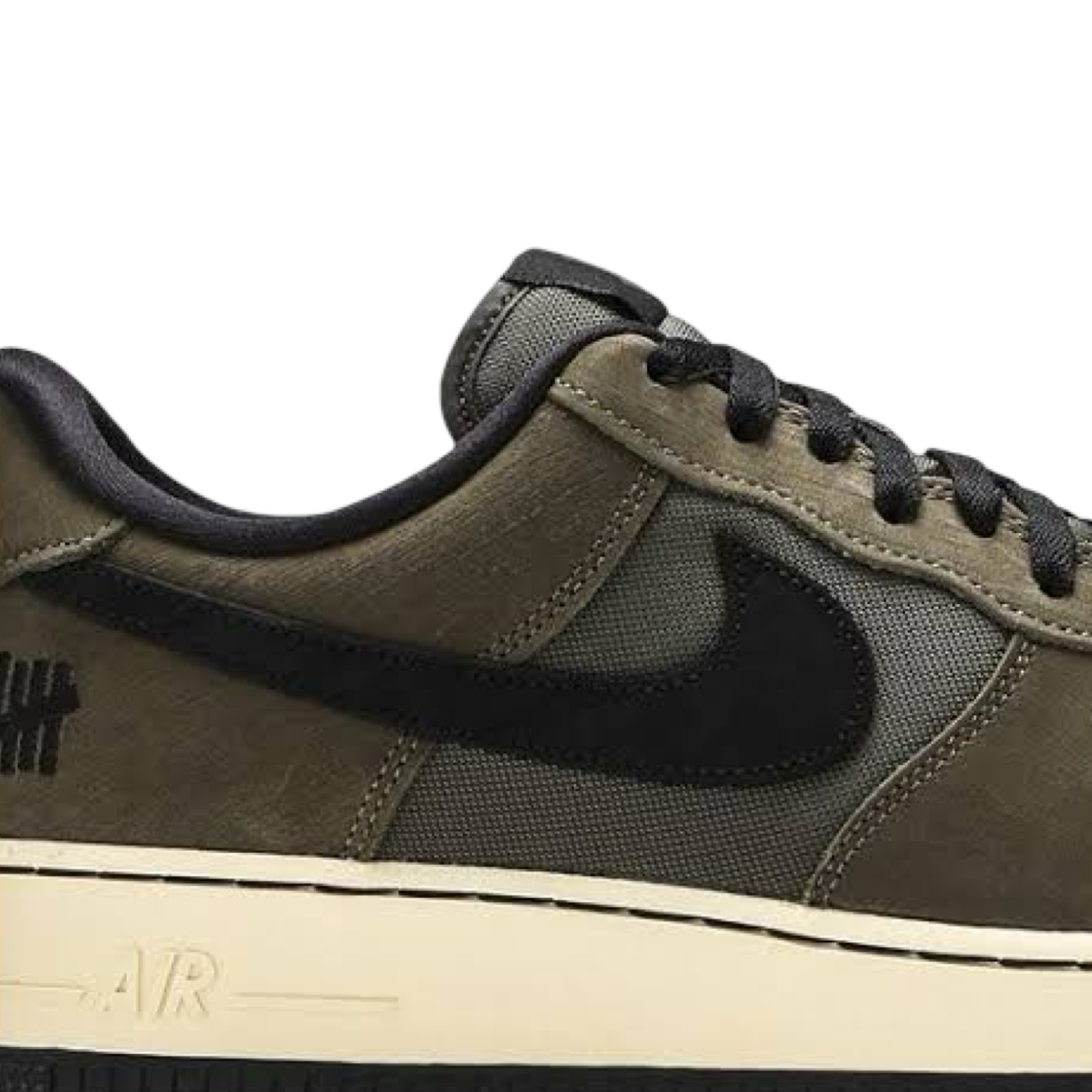 Nike Air Force 1 Low Undefeated Sneakers - Cargo Green & Black Colorway | Men's Casual Shoes for Streetwear & Urban Fashion