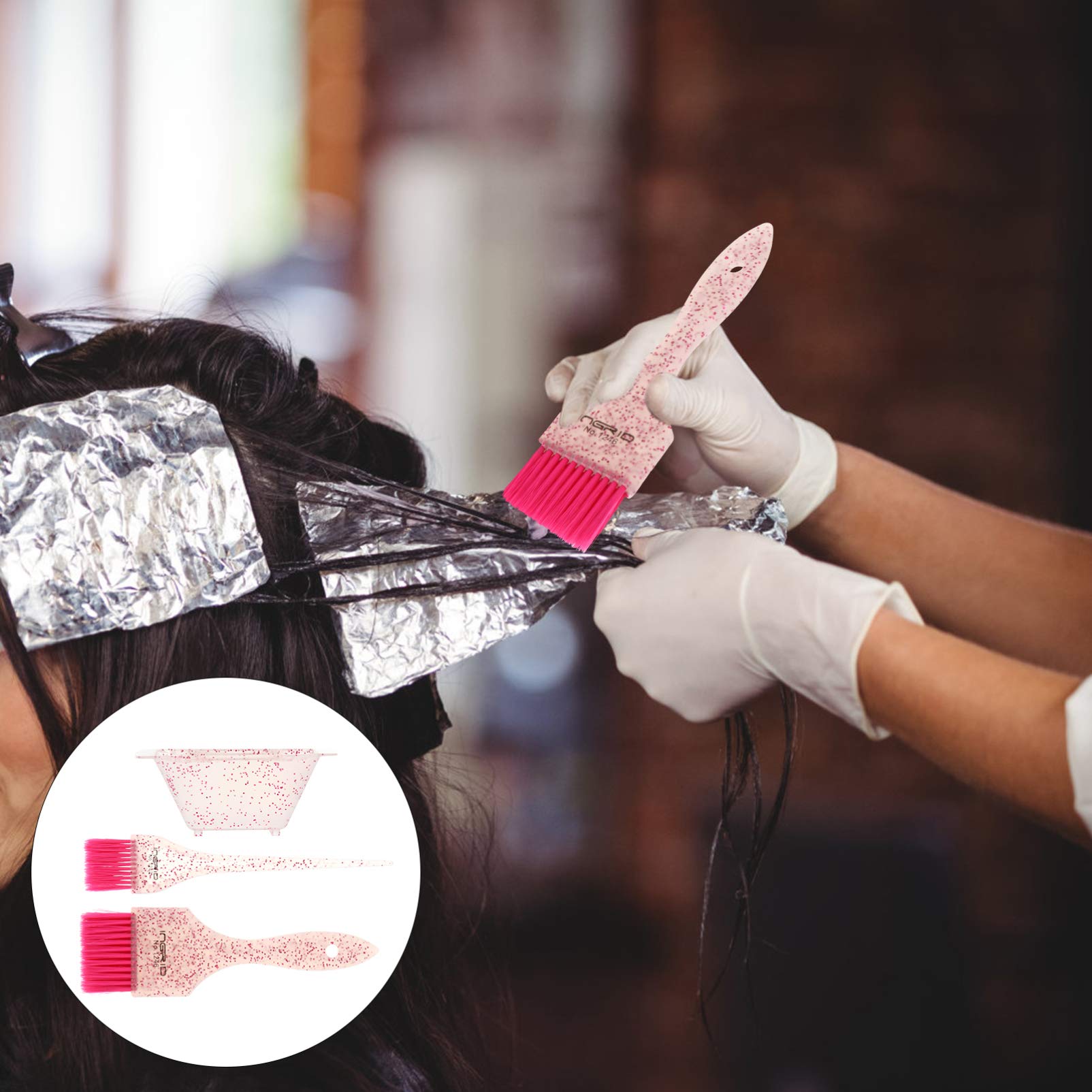 Lurrose Hair Dye Kit - Professional Coloring Brush & Bowl Set for Home Use