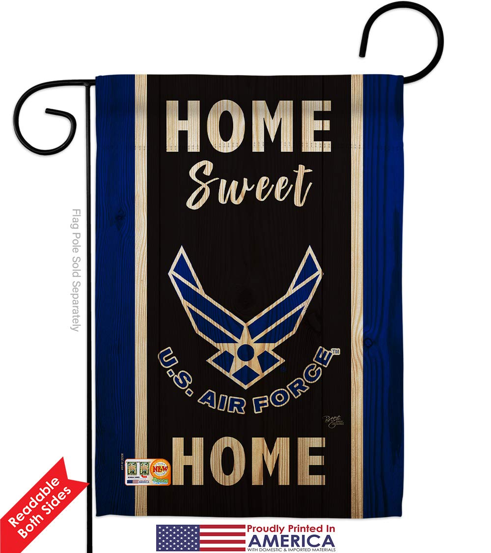 USA Made Double-Sided Armed Forces Garden Flag Kit - 28x40 Inch Patriotic Yard Banner for US Air Force Veterans & Military Retirees | Perfect for Memorial Day, Veterans Day & Home Decoration