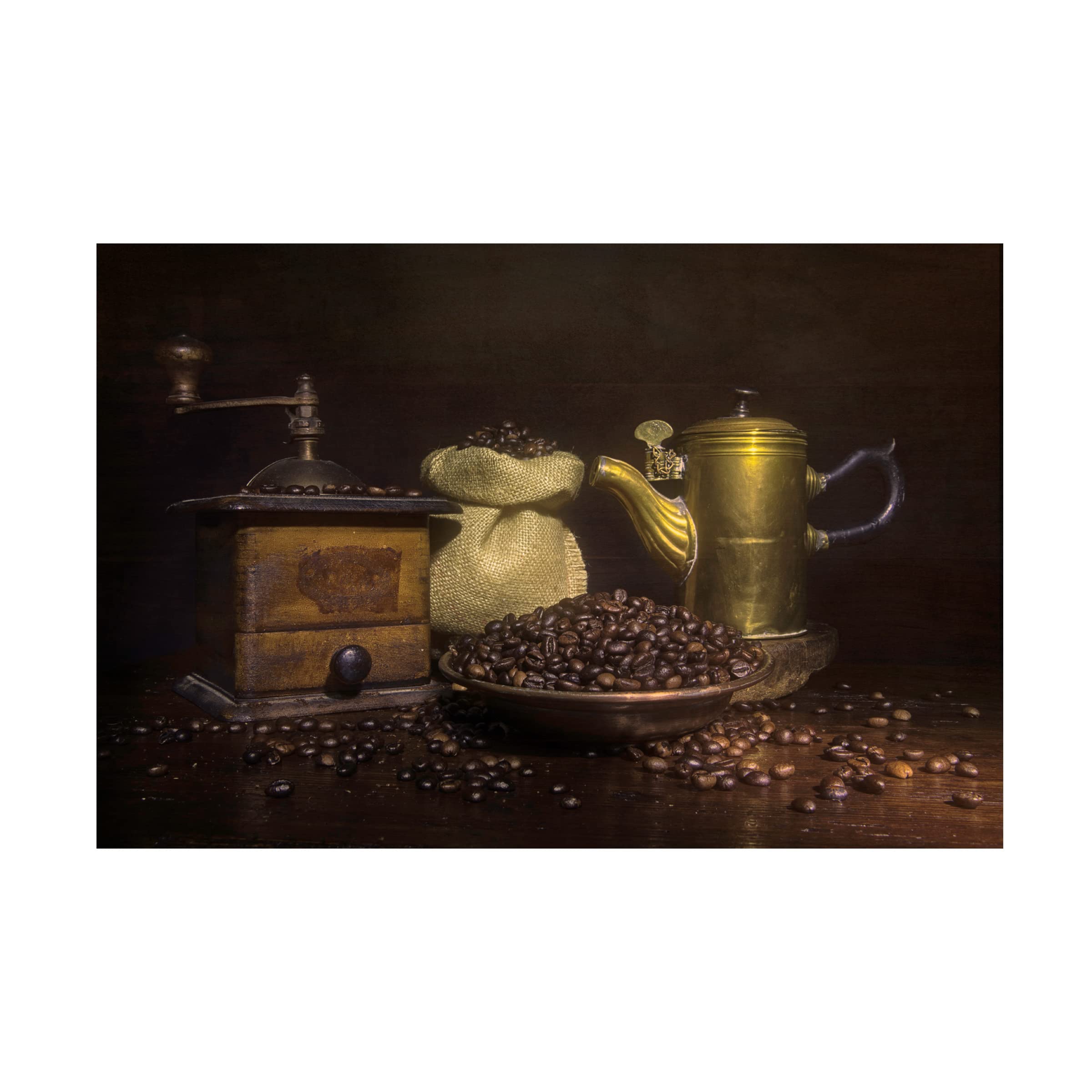 Fiorenzo Carozzi 'Coffee' Canvas Wall Art - Handmade Painting for Living Room, Bedroom & Office Decor - Premium Trademark Fine Art Print