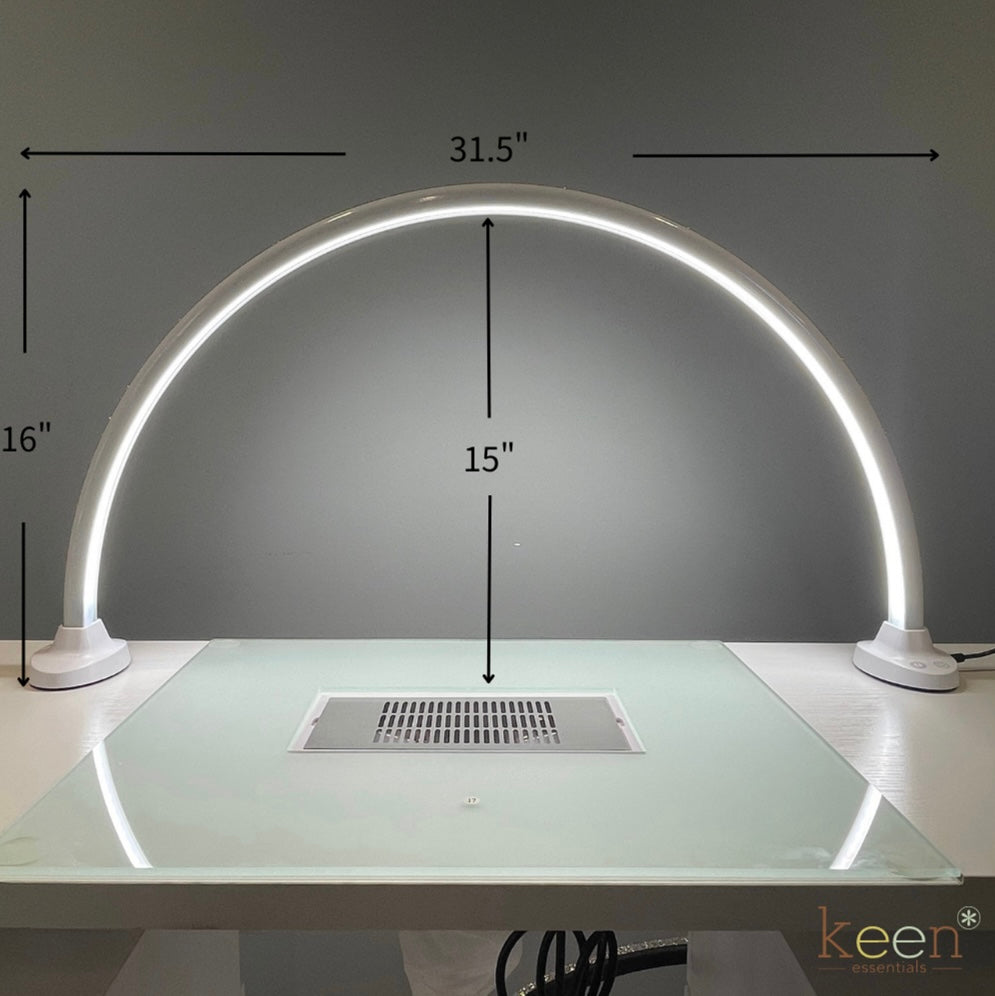 Keen Luna LED Tabletop Lamp - Modern Touch Control Desk Light for Home Office, Bedroom & Study - Dimmable Warm White Light for Reading & Working