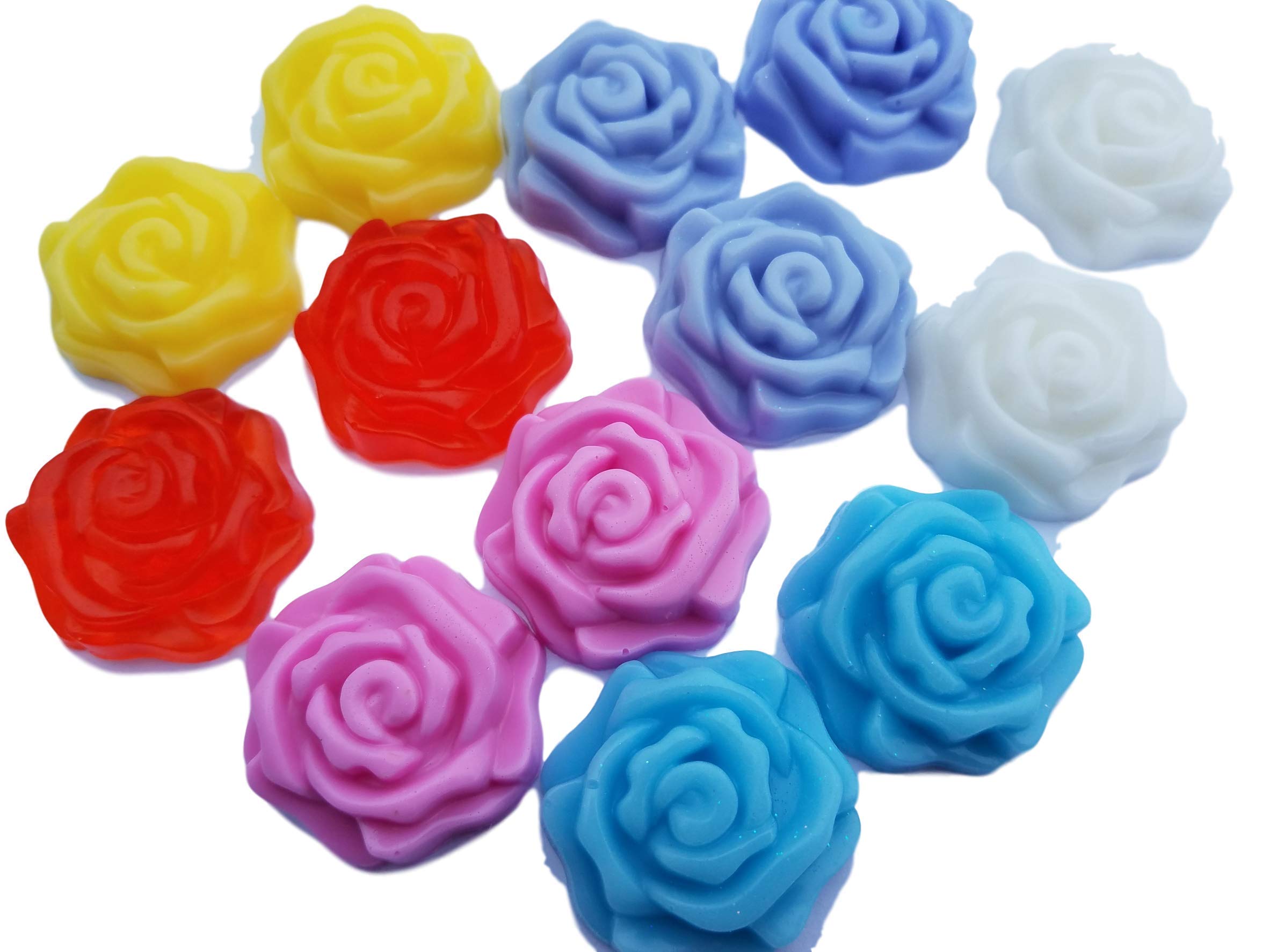 Custom Made Rose Floral Wedding Favors - Elegant Bridal Shower Guest Soap Gift Set (Pack of 25) - Perfect for Wedding Receptions, Bridal Parties & Anniversary Celebrations