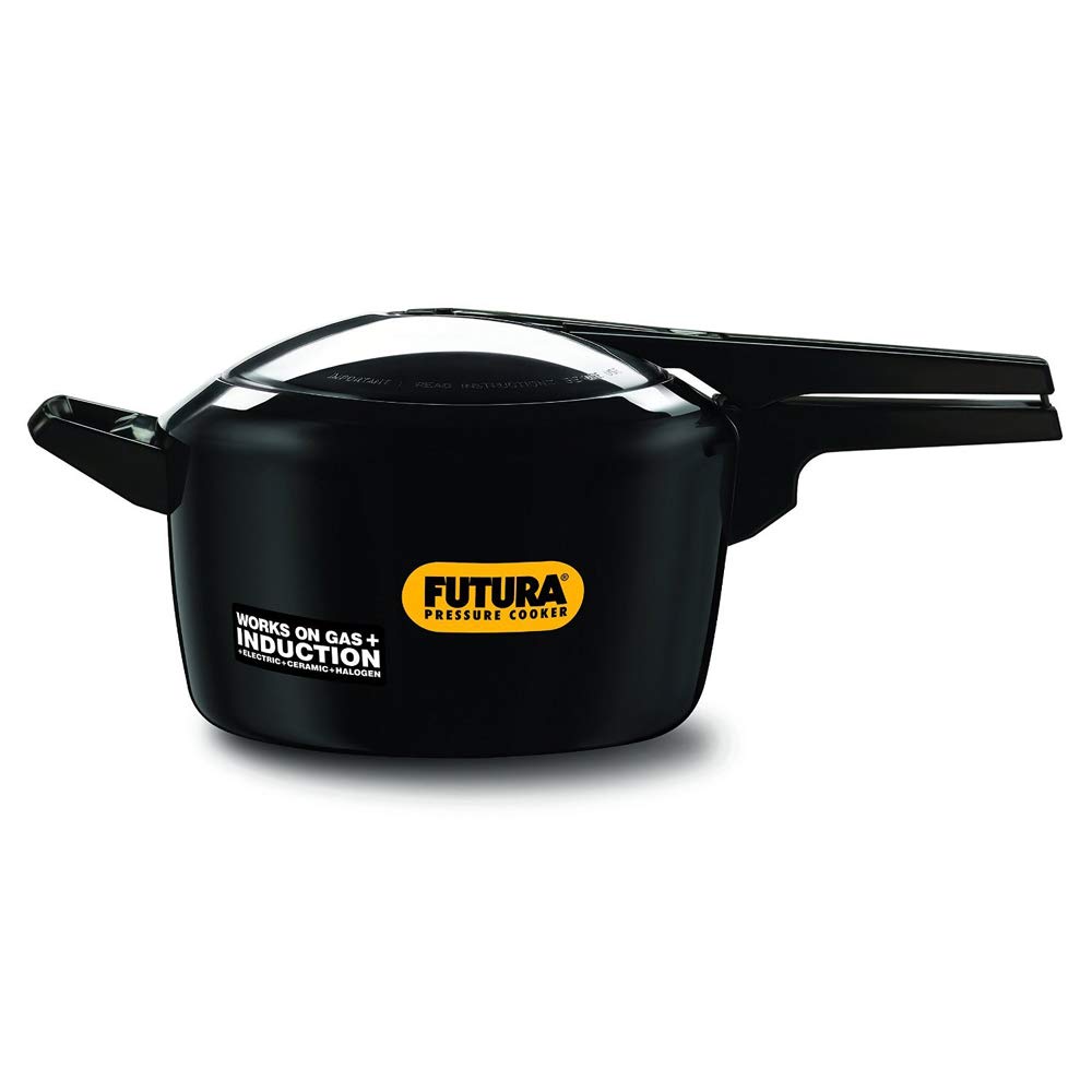 Hawkins Futura Hard Anodized 5.0 Liter Pressure Cooker - Durable & Fast Cooking for Home Chefs | Perfect for Meal Prep, Soups & Stews