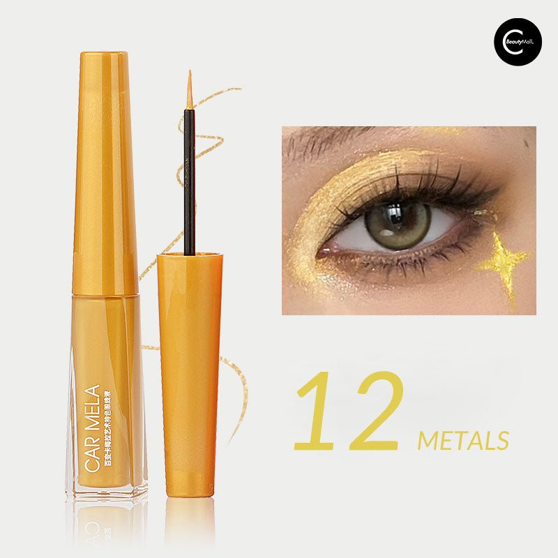 CARMELA Waterproof Liquid Eyeliner - Long Lasting Smudge Proof Eyeliner Pen for Precise Winged Liner - Perfect for Everyday Makeup, Party & Special Occasions