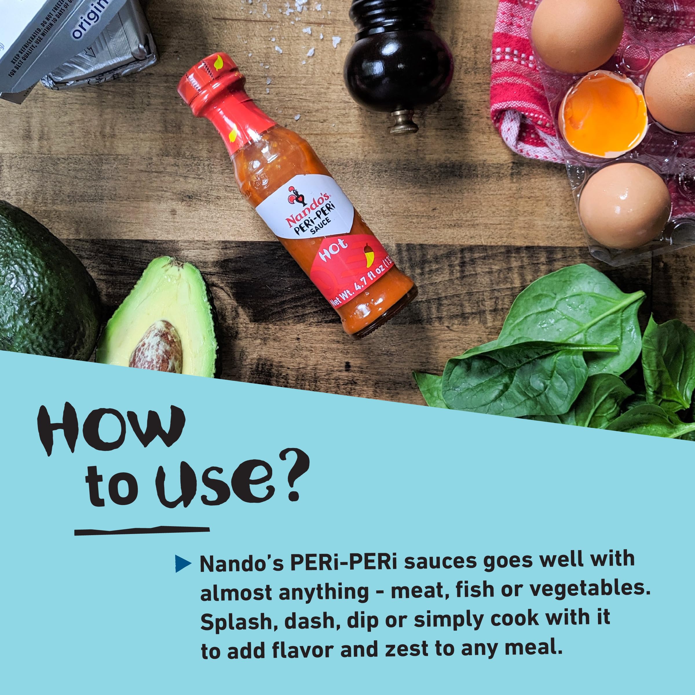 Nando's PERi-PERi Garlic Sauce - Medium Heat Tangy Flavor | Gluten Free Hot Sauce for Chicken, Wings & Grilling | 9.1 oz Bottles (4 Pack) | Perfect for BBQs, Sandwiches & Dipping