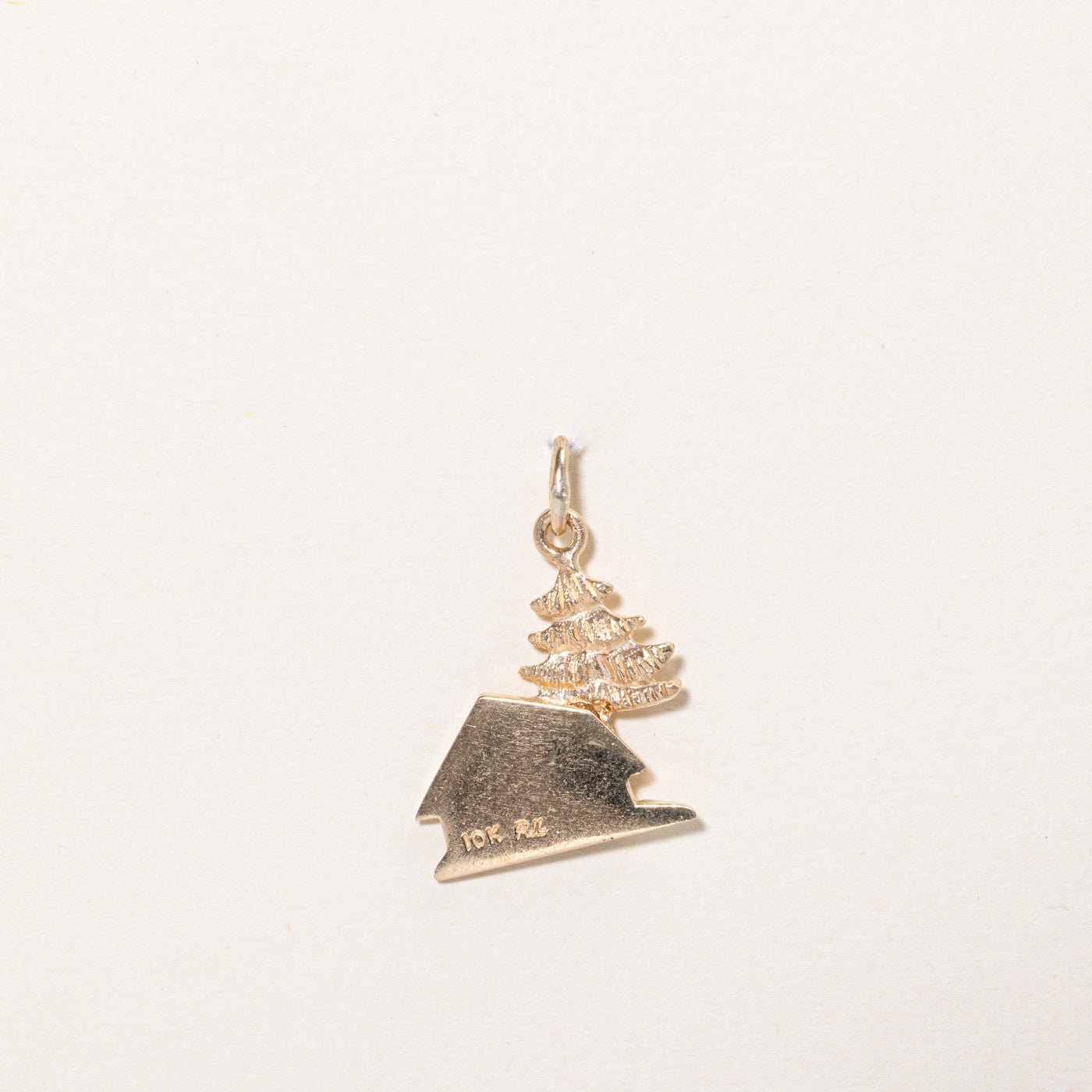 10K Yellow Gold Cabin in the Woods Charm Pendant - Dainty Forest Jewelry for Necklace - Perfect for Camping Enthusiasts & Nature Lovers Gifts
