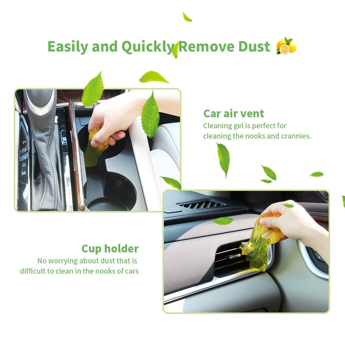 Car Cleaning Gel Kit (4-Pack, 280g) - Interior Detailing Putty for Auto Care