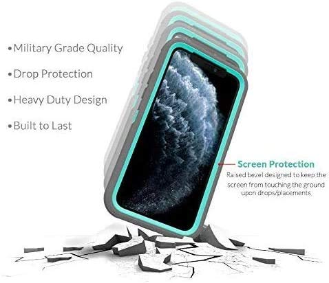 Defender Shockproof Hybrid Case for iPhone 12 Pro Max (6.7 Inch) - Dual Layer Protective Hard Cover - Black - Perfect for Outdoor Activities & Extreme Sports Protection