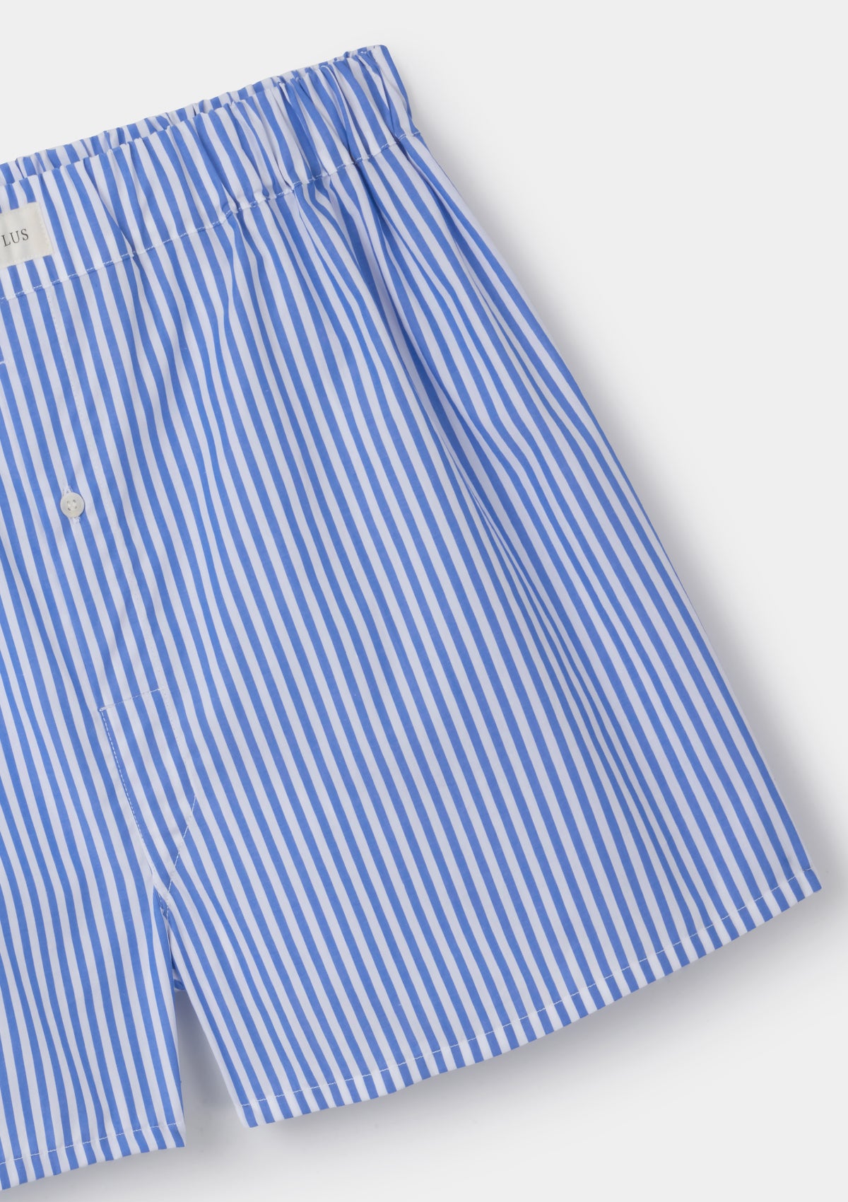 Premium Blue Bengal Stripe Cotton Boxer Shorts for Men - Soft Breathable Underwear with Elastic Waistband - Perfect for Lounge, Sleep & Everyday Comfort