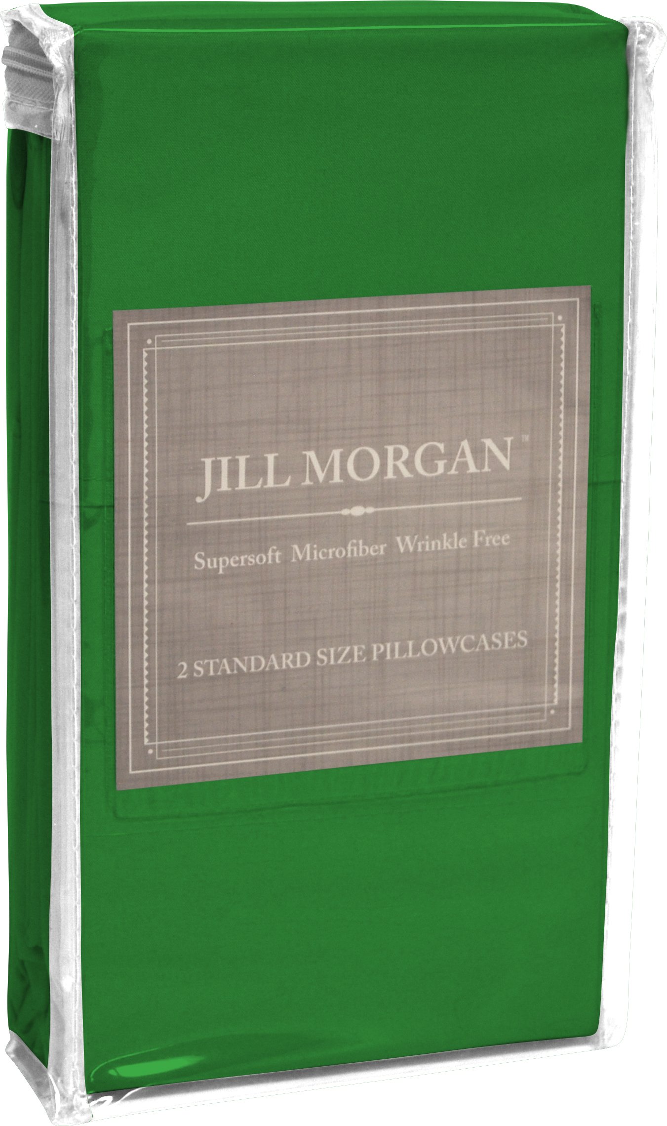 Home Dynamix Jill Morgan Fashion Solid Pillowcases (2 Pack) - King Size, Green - Soft Luxury Bedding for Master Bedroom & Guest Room