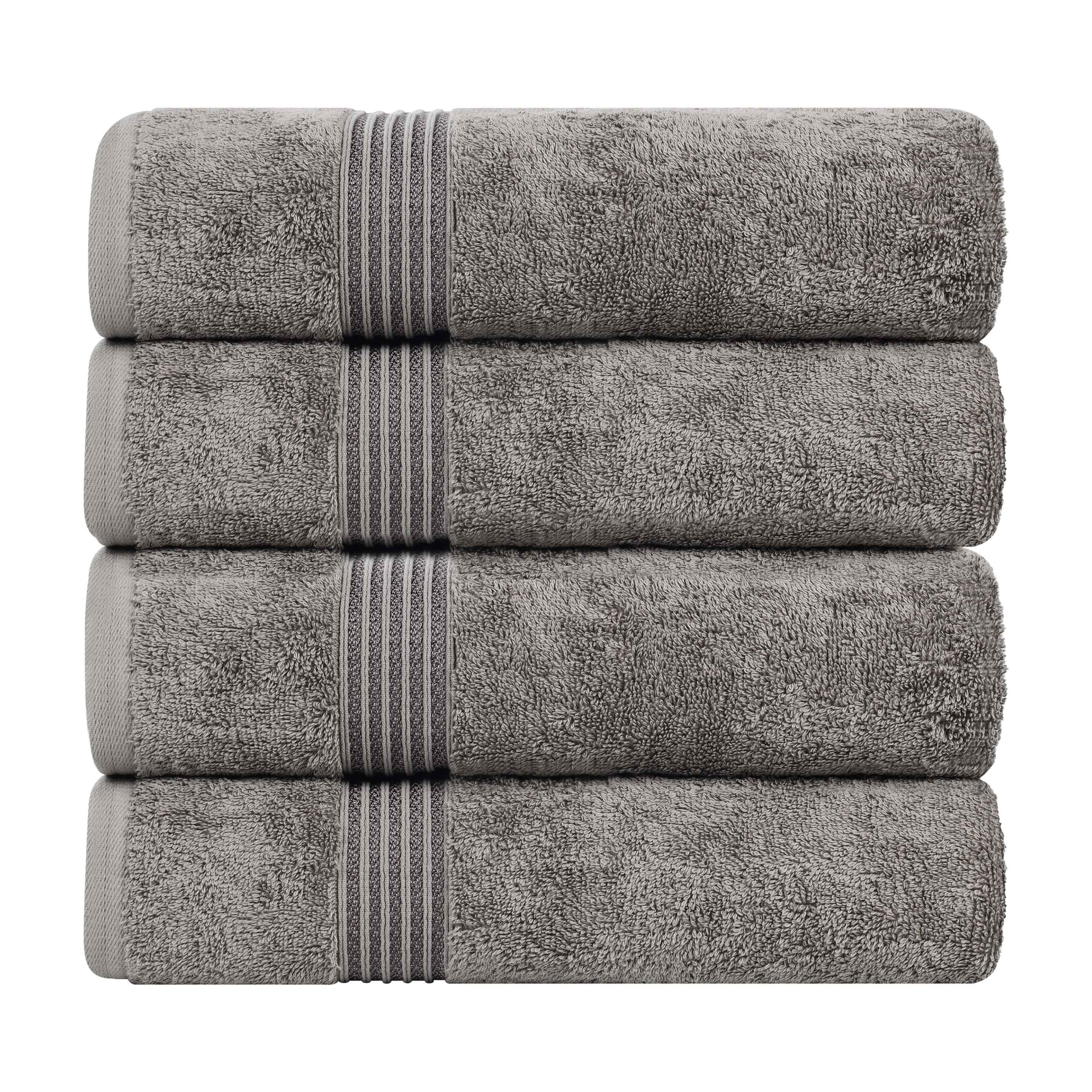 Premium Egyptian Cotton Bath Towel Set of 4 - Ultra Soft & Highly Absorbent Luxury Towels for Spa, Bathroom & Beach Use
