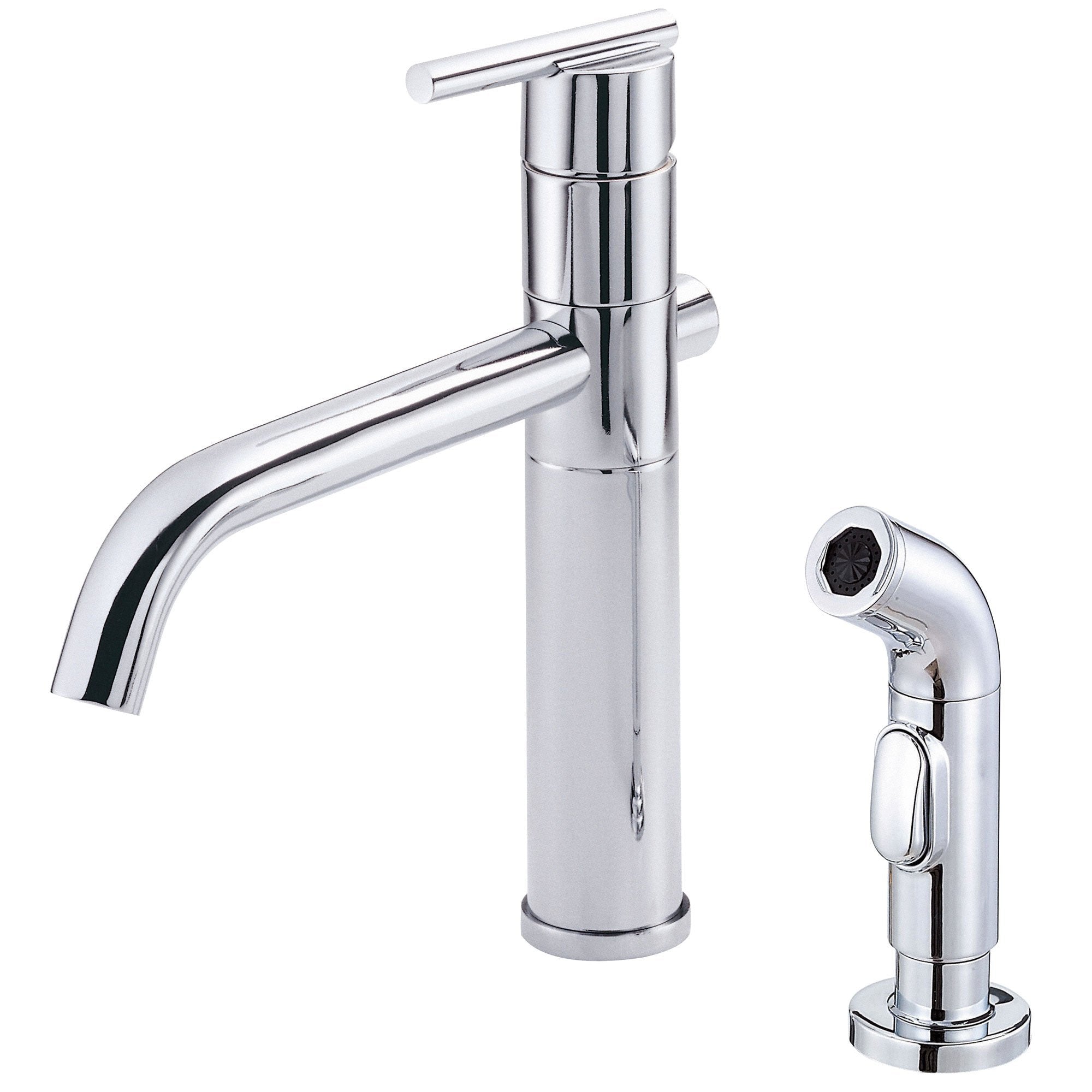 Danze Parma Chrome Single Handle Modern Kitchen Faucet with Pull Down Sprayer - Sleek Cylindrical Design for Contemporary Kitchens, Perfect for Cooking, Washing Dishes & Filling Pots