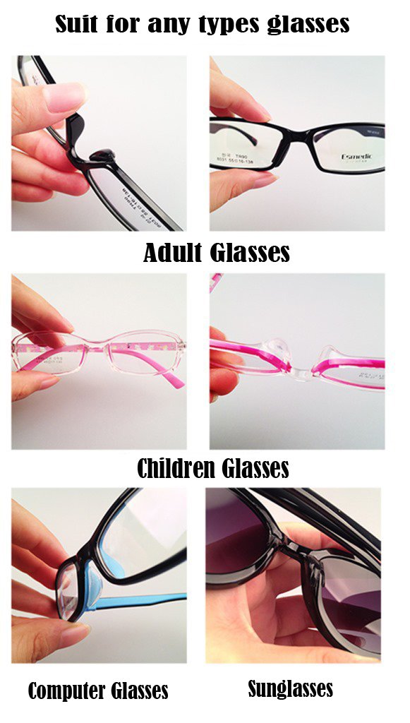Non-Slip Silicone Nose Pads for Glasses - Soft Comfortable Eyewear Nose Pads for TR90 & Optical Frames - Perfect for Reading, Working & Daily Wear