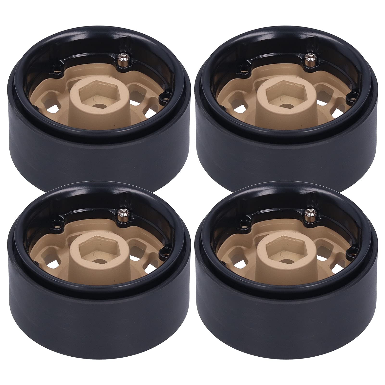 High-Quality RC Wheel Hubs - 12-Hole Zinc Alloy Metal Wheel Hub for AXIAL RC Cars (Yellow) - Perfect for Off-Road, Crawling & RC Vehicle Upgrades