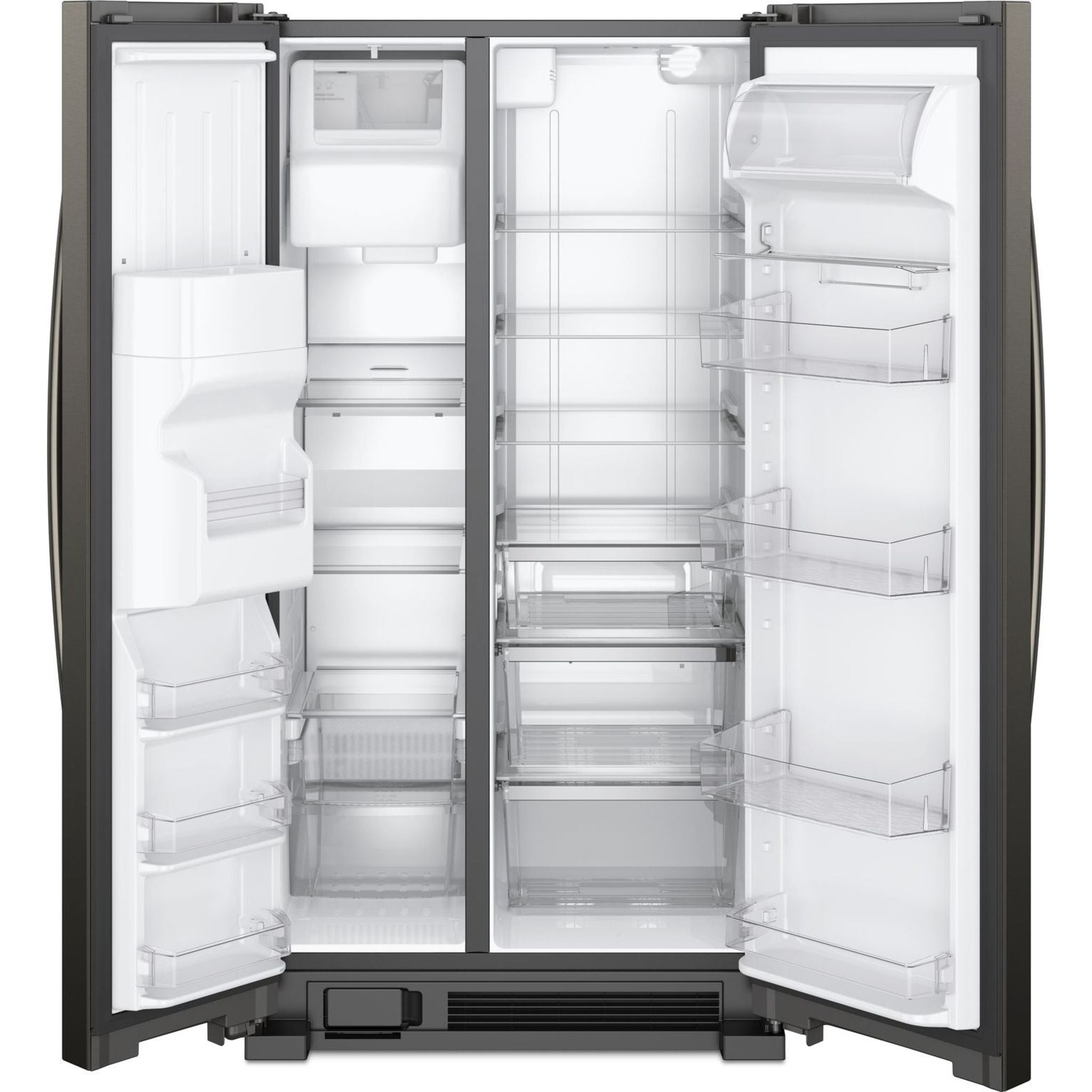 Whirlpool WRS325SDHV 24.5 Cu. Ft. Side by Side Refrigerator - Black Stainless Steel, Energy Star Certified, Spacious Interior for Family Use | Perfect for Kitchens, Offices, and Entertaining Spaces