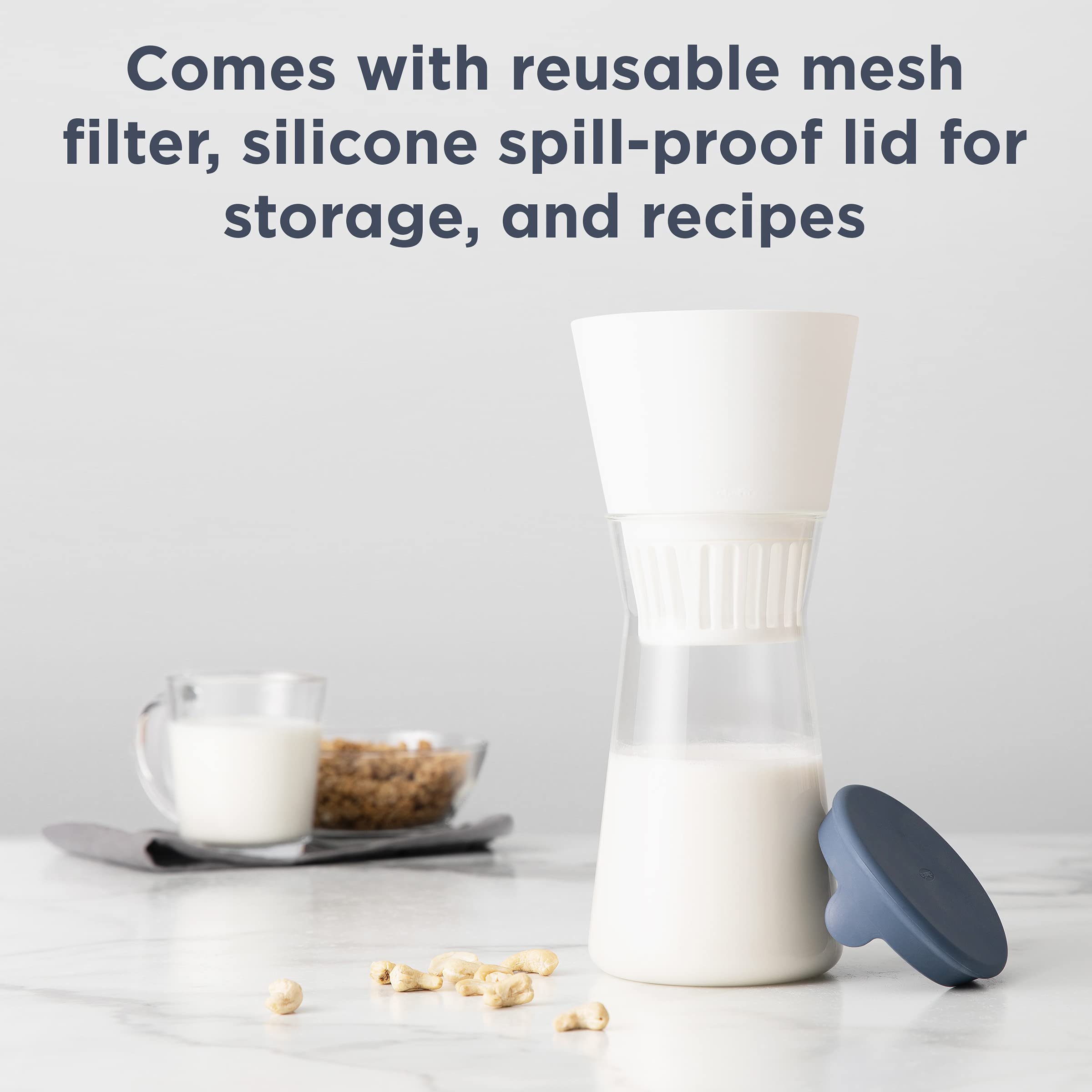 Best Nut Milk Maker Machine - Almond, Cashew, Soy Milk Maker for Home Use - Easy to Use & Clean, Dairy-Free, Vegan Milk Maker for Smoothies, Coffee, Cereal & Healthy Drinks