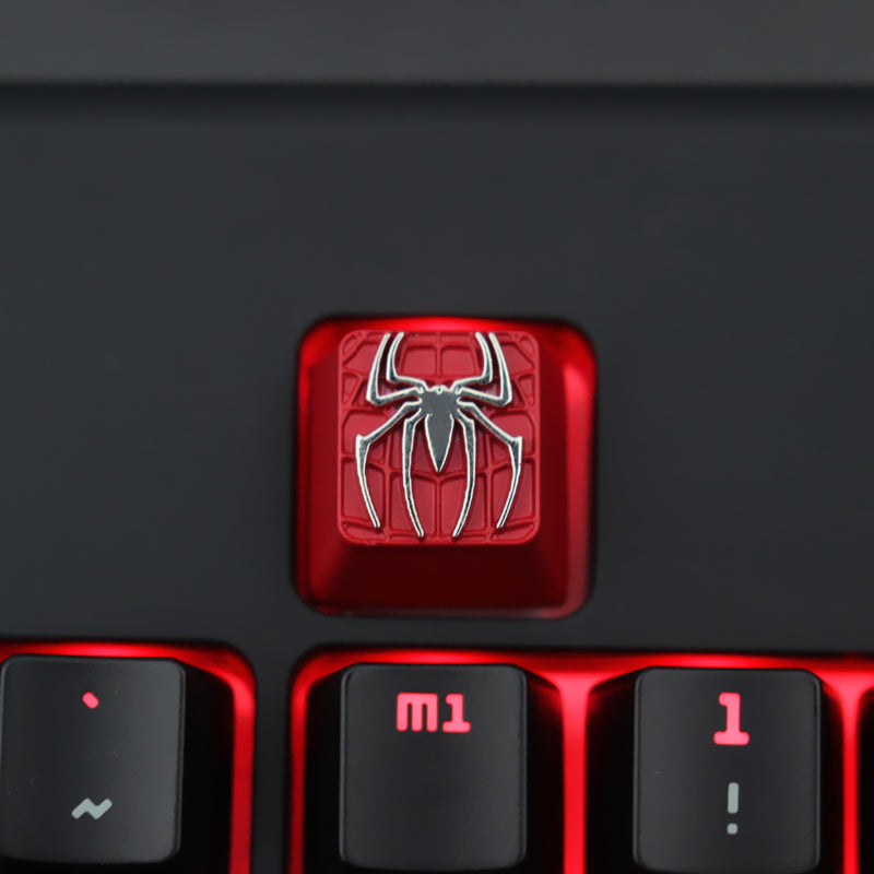 Marvel Avengers Spider-Man Mechanical Keyboard - Zinc Alloy Metal Keycaps with Embossed Design for Gaming & Typing | Perfect for PC Gamers, Marvel Fans & Office Work