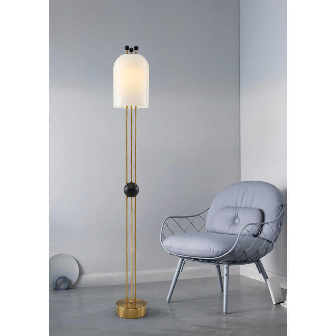 Bertha Modern Floor Lamp - Adjustable LED Standing Light for Living Room, Bedroom & Office - Warm White & Cool White Dimmable Reading Light with Remote Control - Perfect for Night Reading, Relaxing & Decor