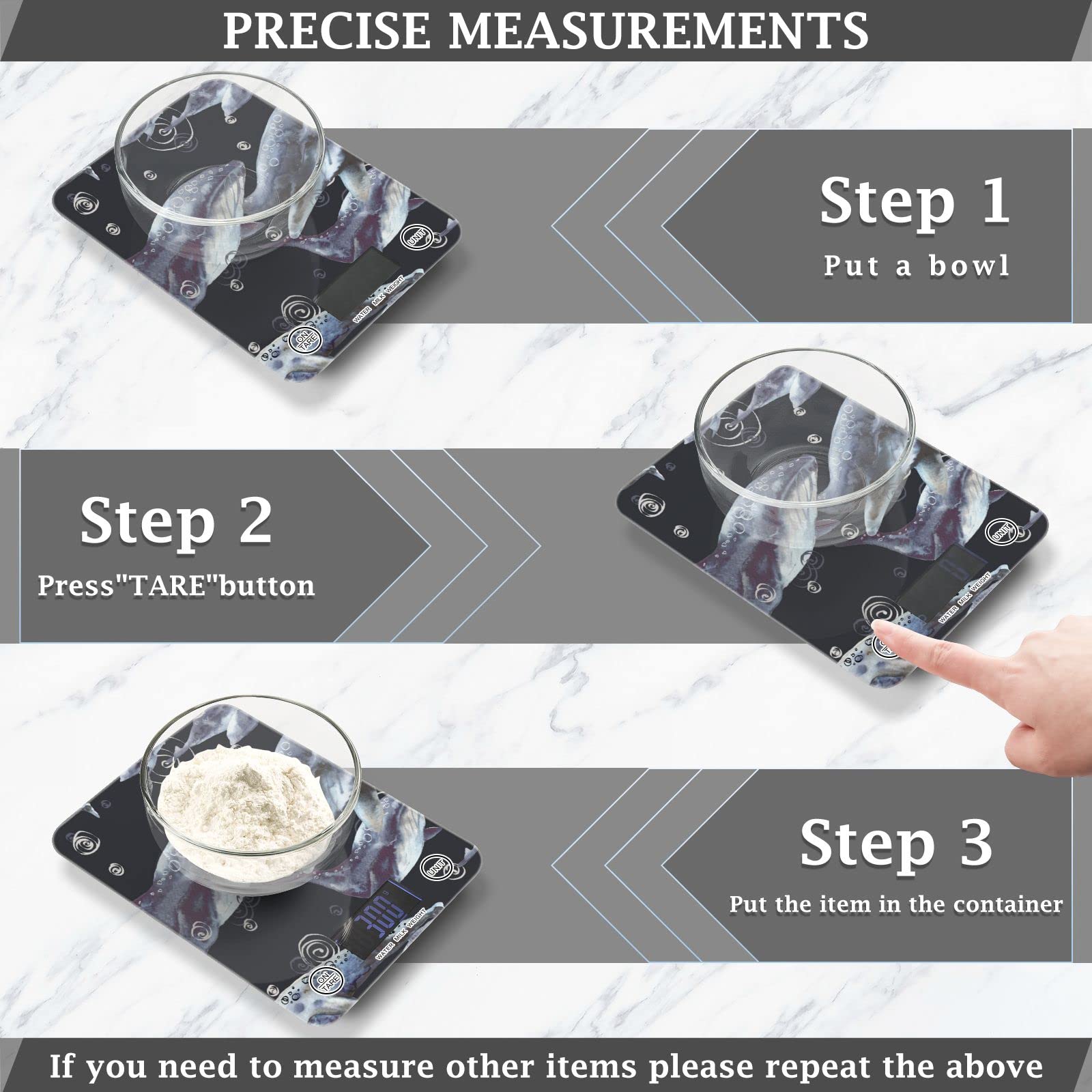 **Waterproof Digital Kitchen Scale - Precise Food Scale in Ounces & Grams for Cooking, Baking, Coffee & Meal Prep | Durable & Easy-Clean for Home & Professional Use**