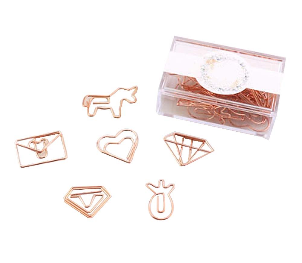 20 Pieces Colorful Assorted Shapes Paper Clips - Fun Office Desk Accessories, Book Organizers, School & Office Supplies - Perfect for Organizing Documents, Books, and Notes