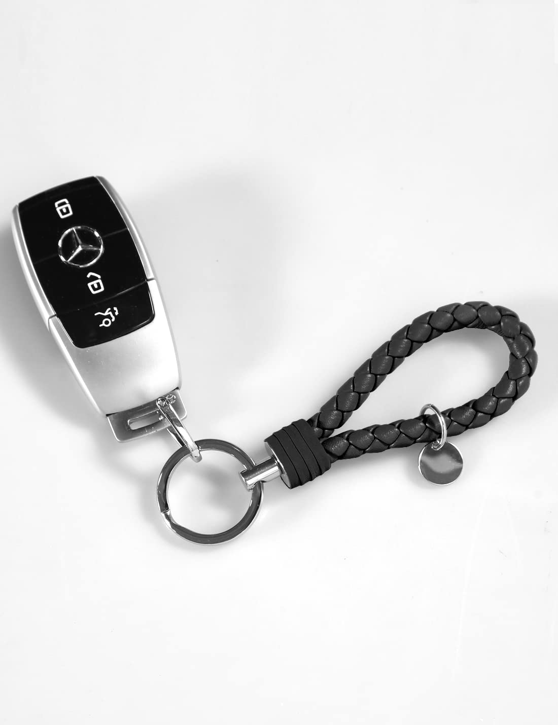 Genuine Leather Keychain for Men & Women - Premium Stainless Steel Key Rings with Gift Box - Perfect for Car Keys, House Keys & Everyday Carry (EDC) Accessories