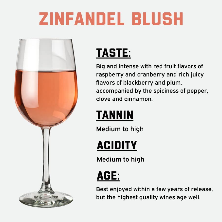 Premium Fontana Zinfandel Blush Wine Making Kit - 6 Gallon DIY Home Brewing Supplies - Makes 30 Bottles of California-Style Rosé Wine - Perfect for Wine Enthusiasts, Gifts & Special Occasions