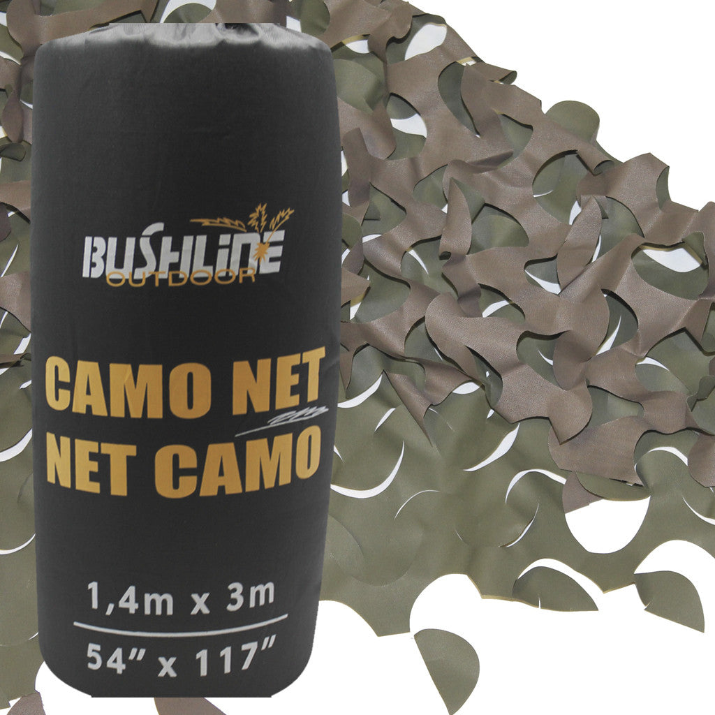 Bushline Premium Camouflage Netting for Hunting & Outdoor Activities - Durable Military-Grade Camo Cover for Hunting Blinds, Wildlife Photography, and Backyard Privacy