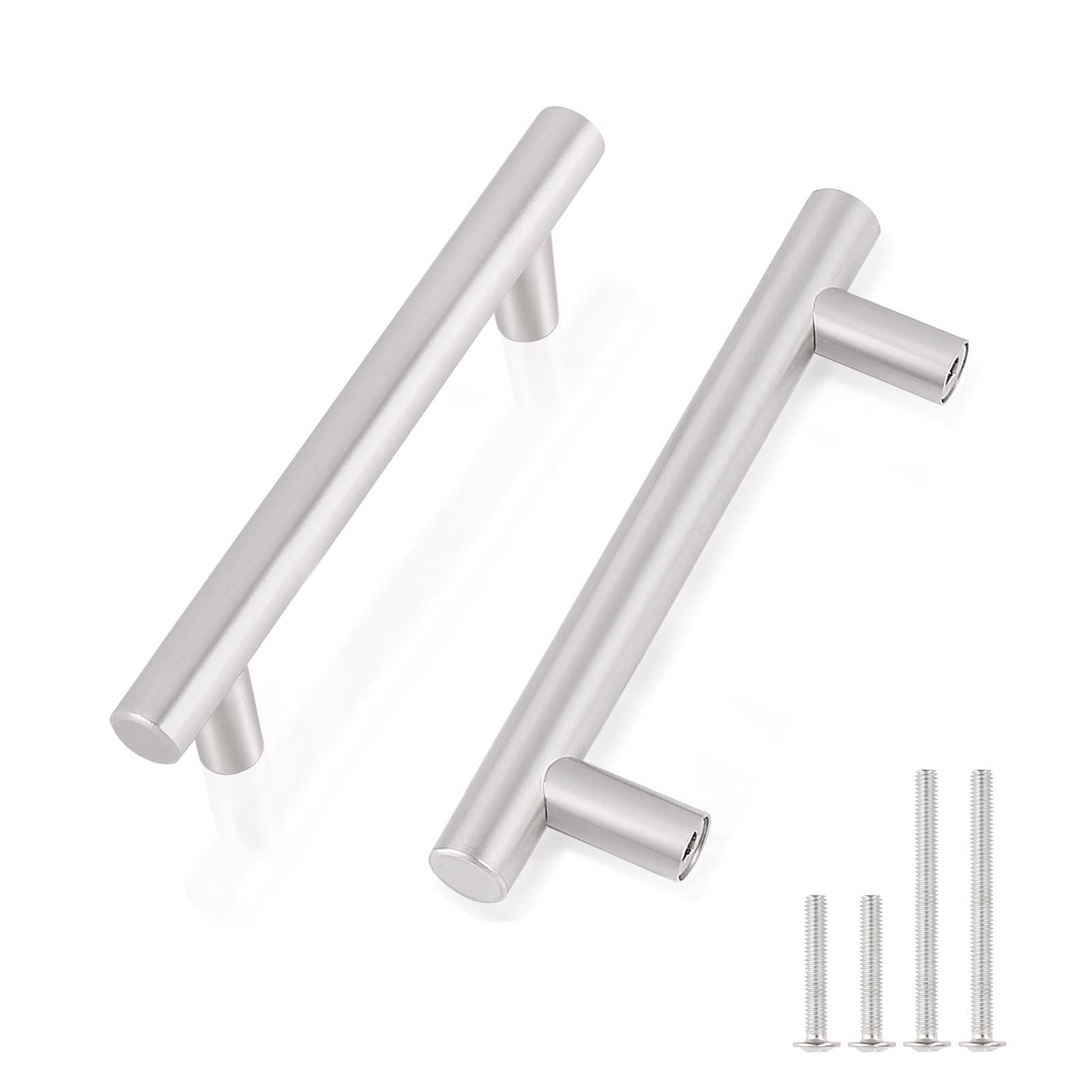 Gobrico 15 Pack Brushed Nickel Cabinet Pulls - 3-1/2