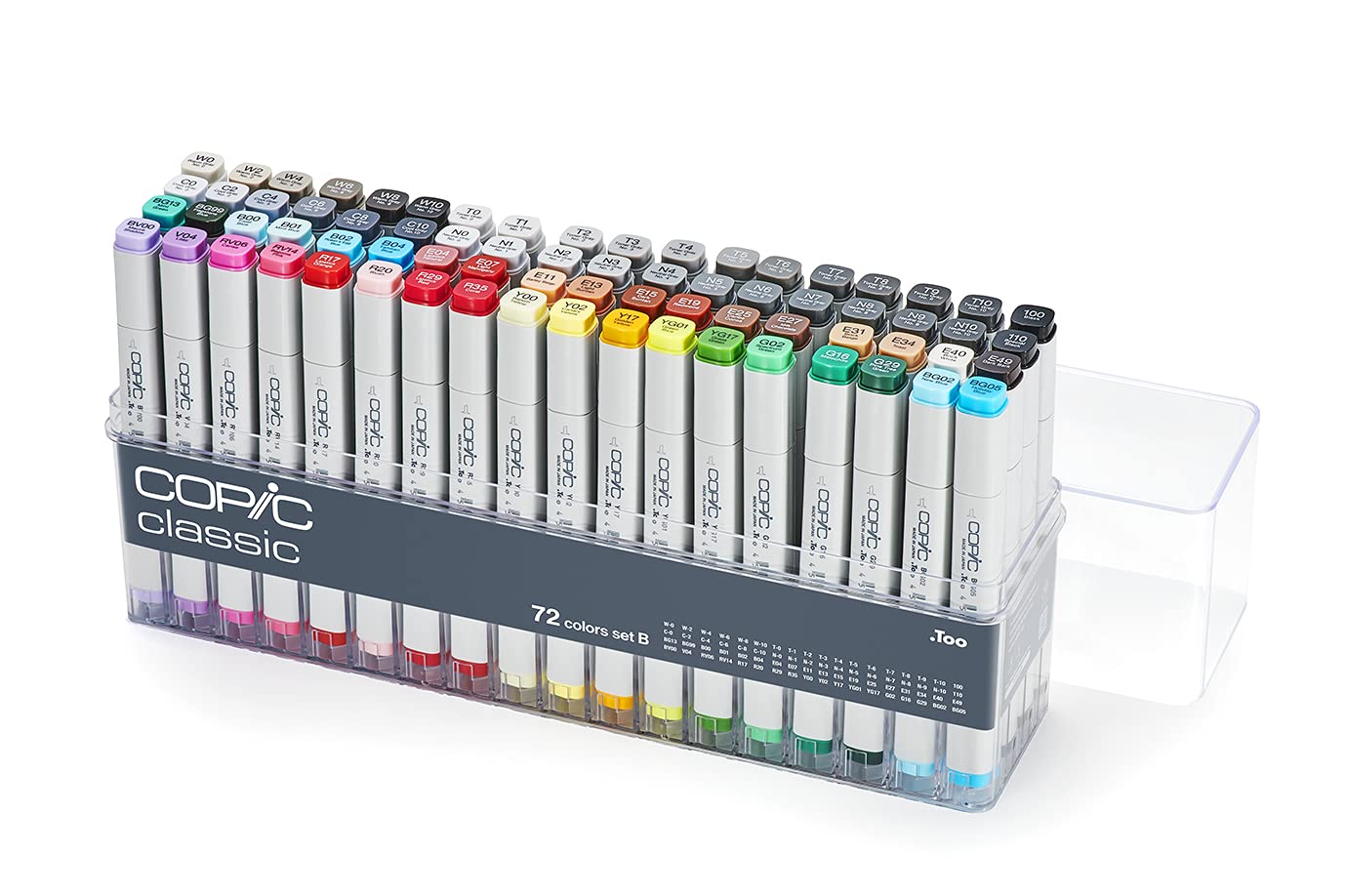 Copic Classic Marker Set - 72 Premium Alcohol-Based Art Markers for Professional Artists, Illustrators & Designers | Set B | Perfect for Sketching, Manga, Comic & Fashion Design