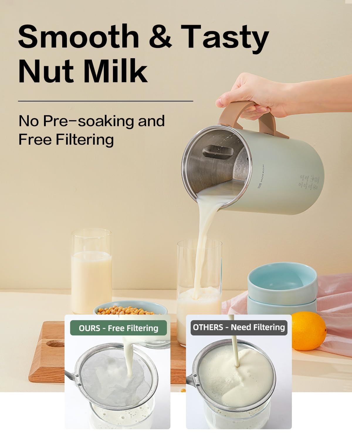 Premium Electric Coffee Grinder with Removable Scale & Conical Burr - 20oz Nut Milk Maker for Almond, Oat, Coconut & Soy - Perfect for Home Baristas & Plant-Based Milk Lovers - Ideal for Kitchen, Office & Coffee Shops