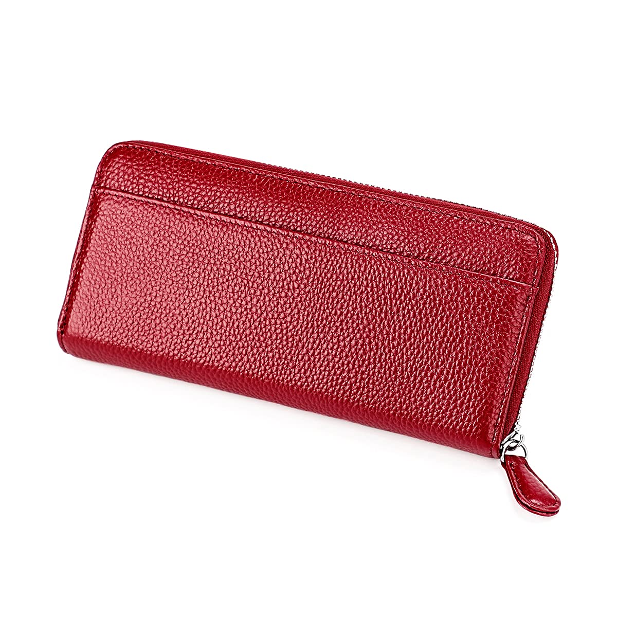 RFID Blocking Genuine Leather Women's Wallet - Zip Around Clutch Wristlet with Long Purse Design | Perfect for Travel, Shopping & Everyday Use