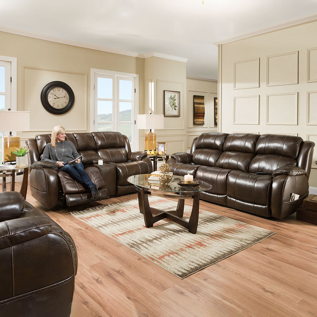 Andrew Genuine Leather Power Reclining Sofa Set - 3-Piece Living Room Sectional with USB Charging | Perfect for Home Theater, Family Gatherings & Relaxation