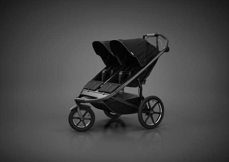 Thule Urban Glide 3 Double Black Stroller - Premium Double Jogging Stroller for Active Parents | Perfect for Running, Walking & Outdoor Adventures with Two Kids
