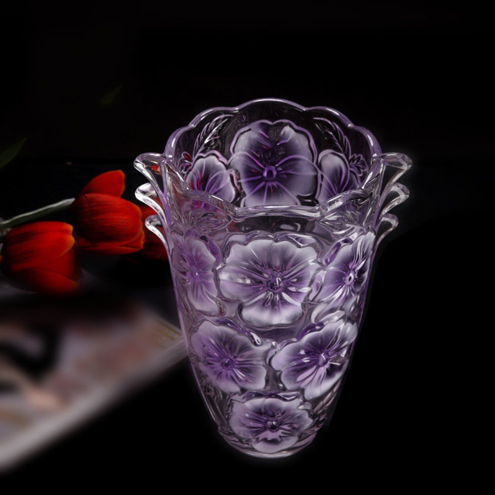 Elegant Transparent Crystal Glass Vase for Wedding Decor, Flowers, Plants - Perfect for Living Room, Dining Table & Home Centerpiece Decorations