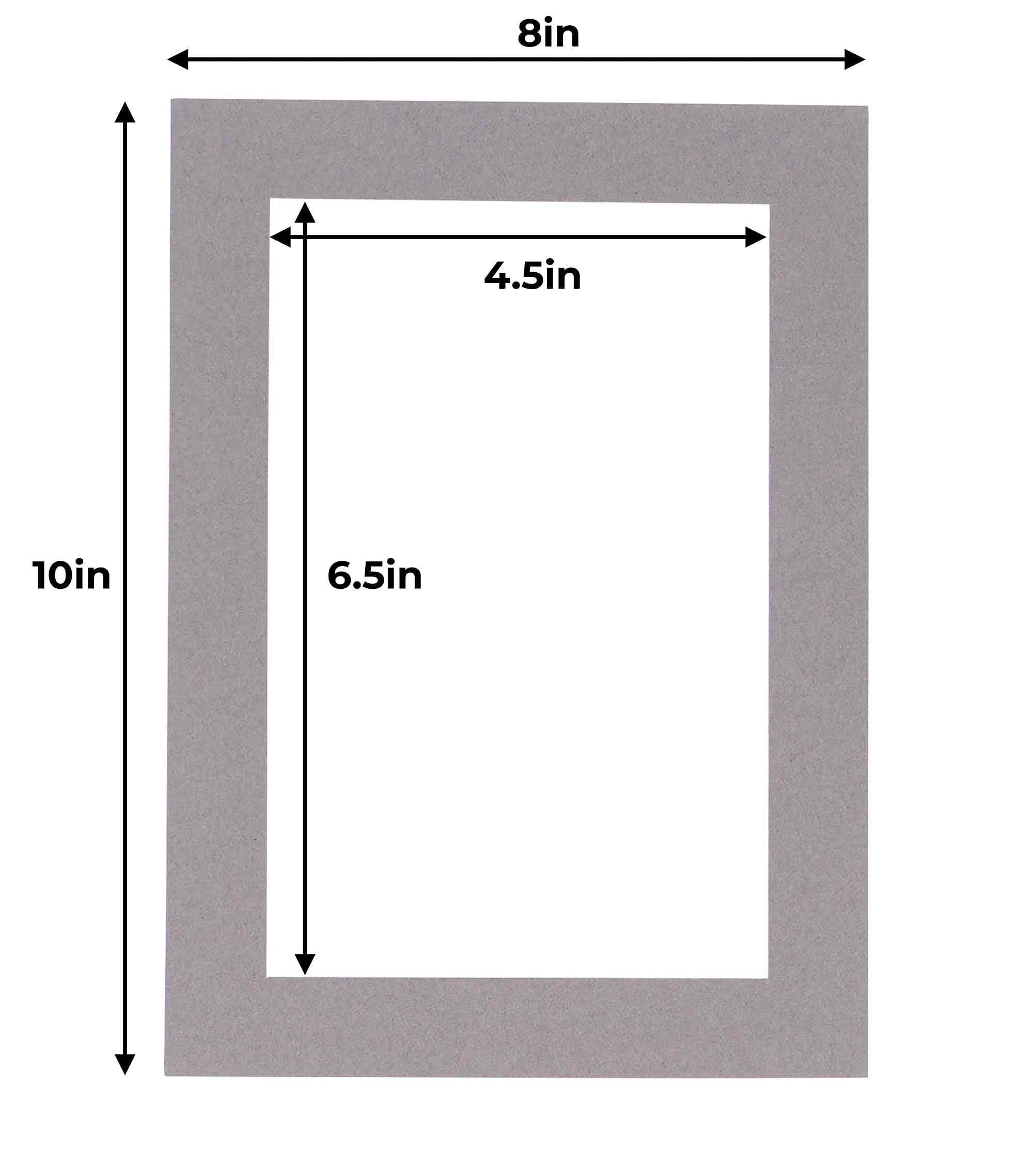 8x10 Acid-Free Precut Charcoal Mat Board for 5x7 Photos - Bevel Cut Picture Mat for 8x10 Frames - Pack of 25 Archival Quality Display Mats - Perfect for Framing Art, Photos & Certificates in Home, Office or Gallery
