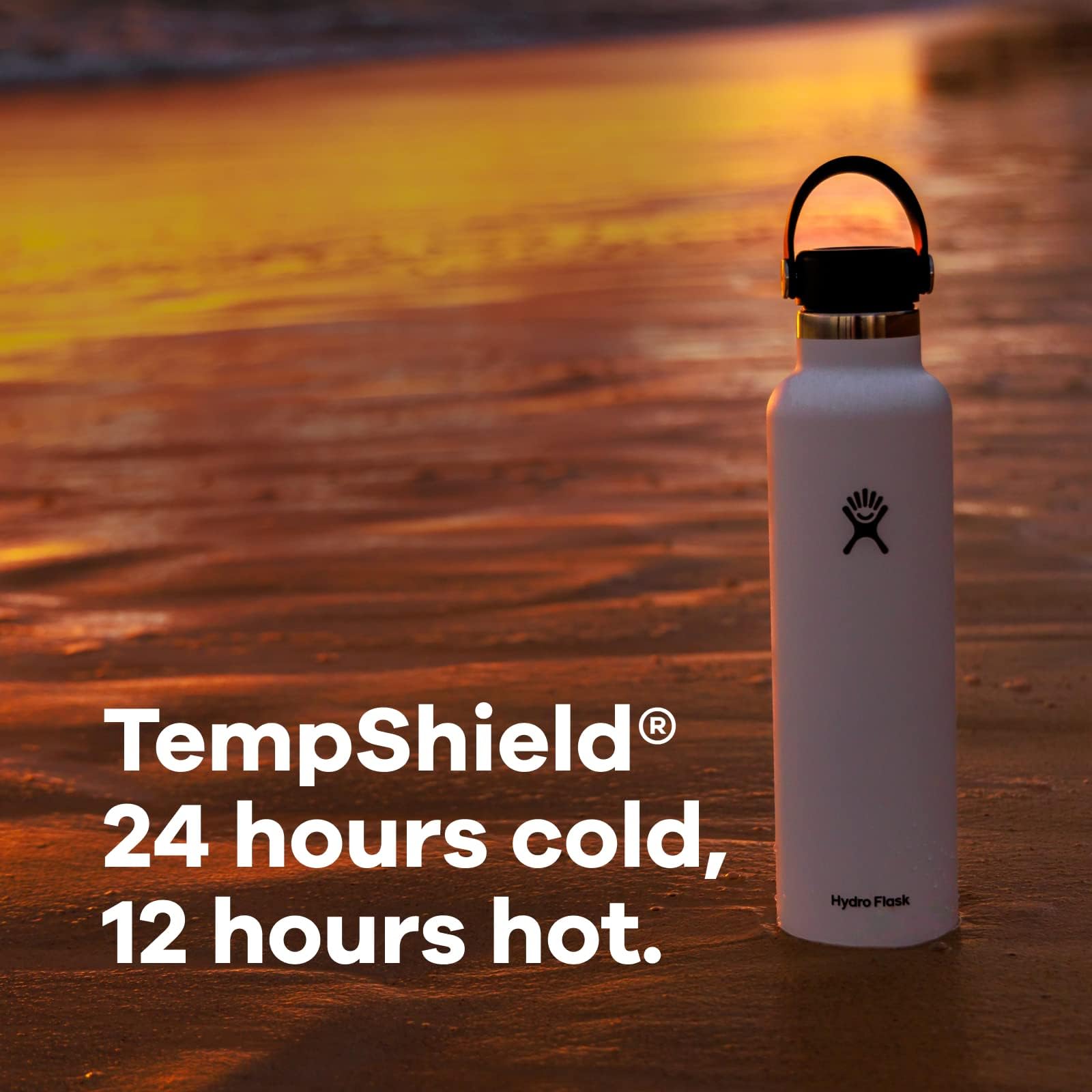Hydro Flask Stainless Steel Water Bottle 24oz - Insulated Double Wall Vacuum Flask with Flex Cap, Leak Proof & Sweat Proof - Perfect for Hiking, Gym, Work & Outdoor Adventures