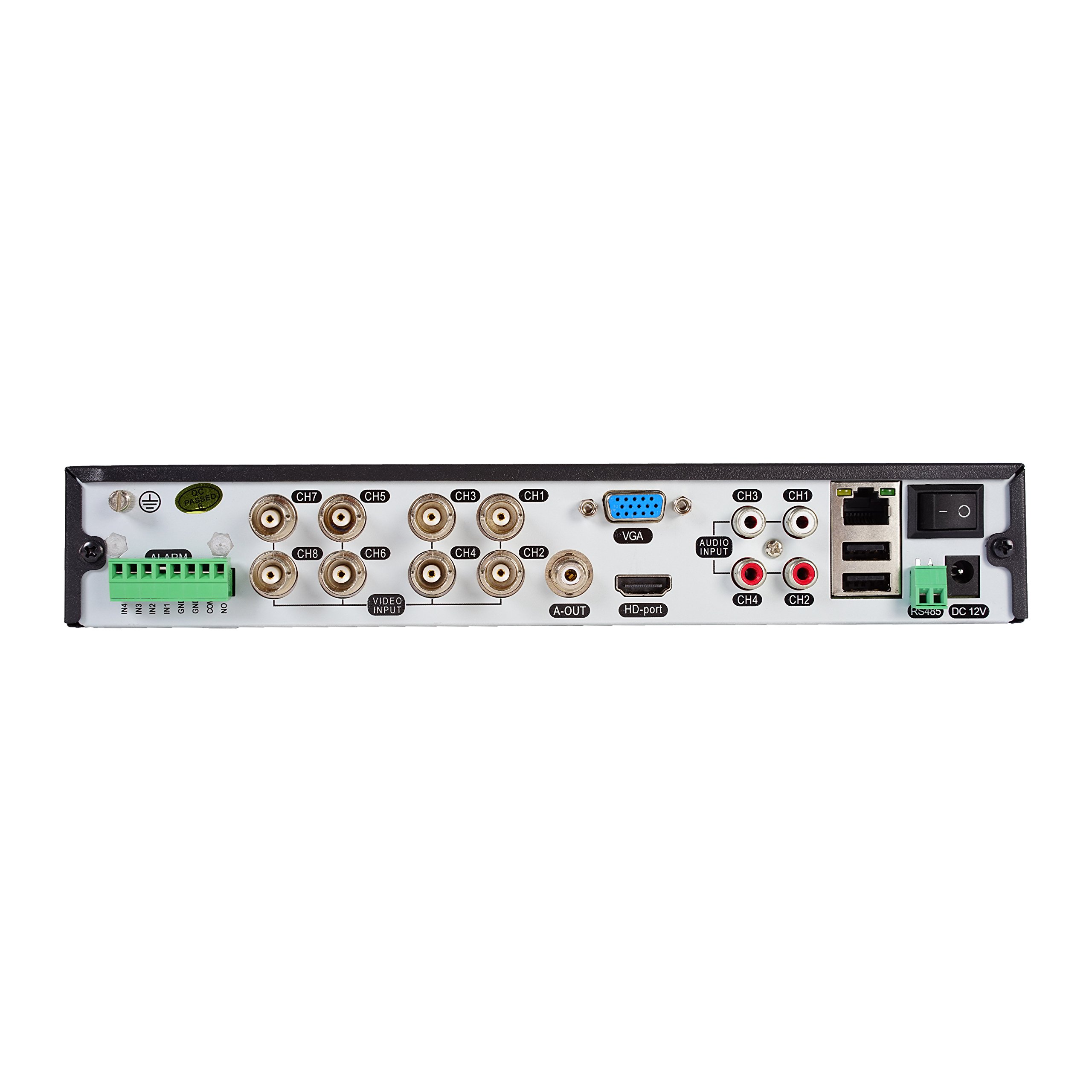 America Aero HD 1080p 8 Channel Video Security System with 6 Weatherproof Indoor/Outdoor Cameras, 1TB HDD, Night Vision, Motion Detection - White/Black (RA81B6G-1T) for Home & Business Surveillance