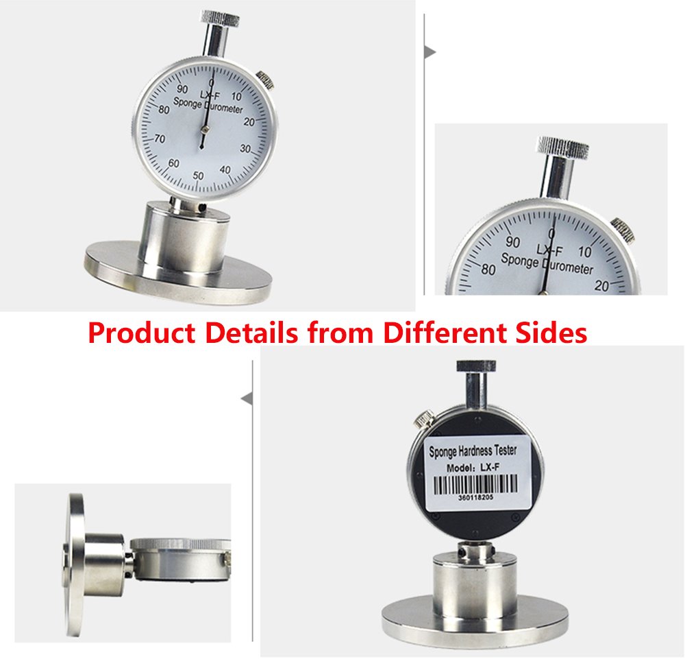 Professional Shore Hardness Tester Durometer 0-100 Scale - Needle Type Foam & Sponge Softness Measurement Tool for Industrial, Automotive & DIY Applications