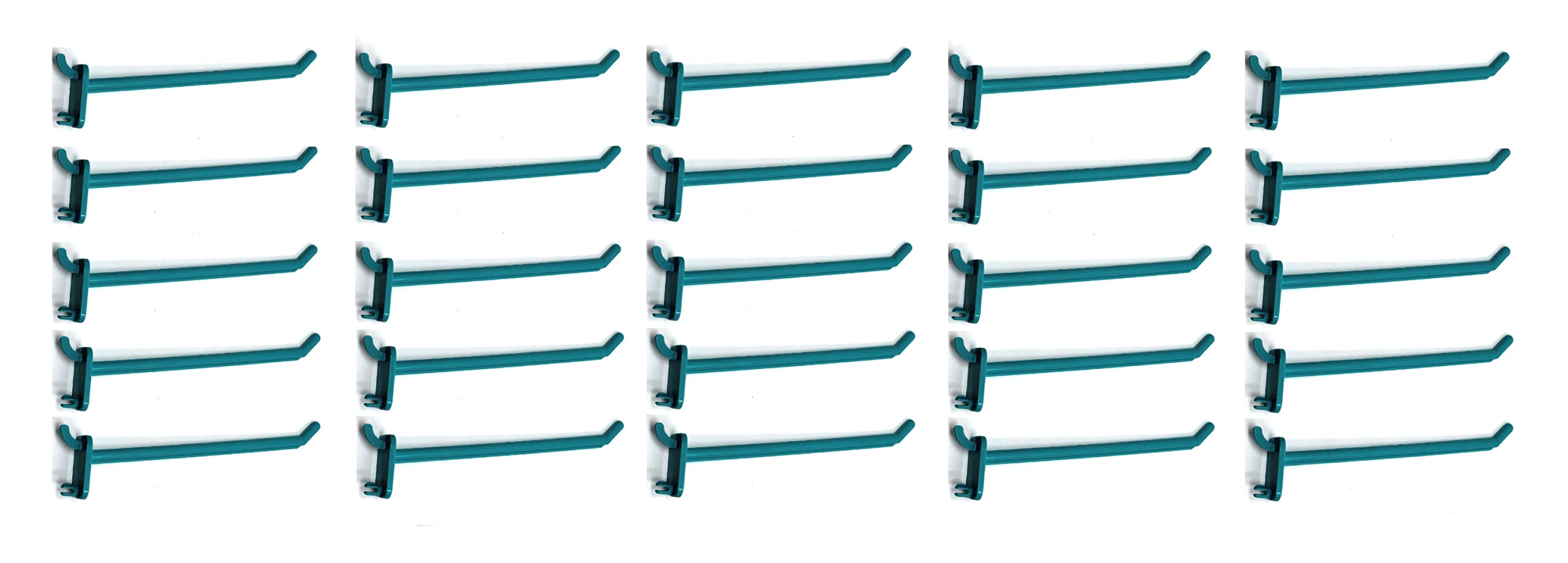 JSP Manufacturing Teal Plastic Pegboard Hooks for Garage, Tools, Storage, Jewelry & Crafts - 2
