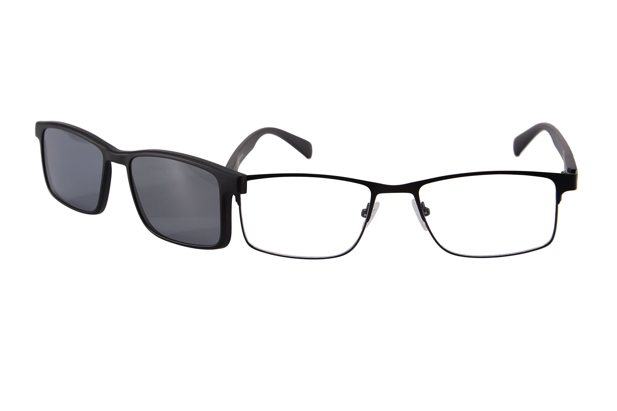 SHINU Clear Lens Anti-Glare Polarized Clip-On Sunglasses for Men (Model 9914) - UV Protection, Lightweight & Stylish for Driving, Outdoor Sports & Daily Wear