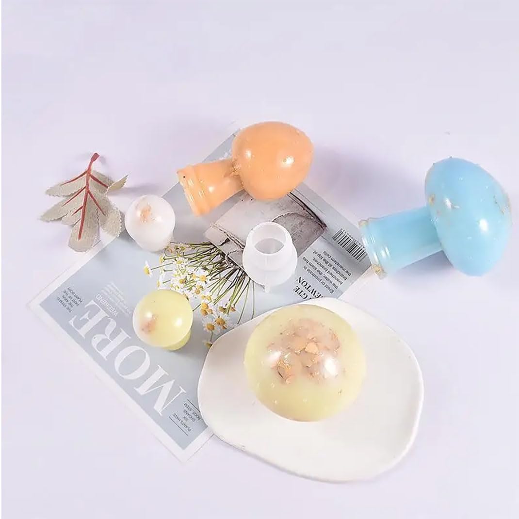 6 PCS Mushroom Epoxy Resin Molds - Silicone Art Molds for UV Resin Casting, Soap & Candle Making - DIY Home Table Decor, Cake Decorating & Craft Projects - Perfect for Gifts, Wedding Favors & Party Decorations