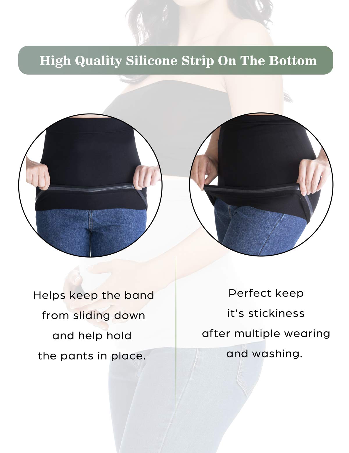 **Maternity Belly Band for Pregnant Women – Adjustable Pregnancy Support Belt for Pants & Jeans – Postpartum Belly Wrap for Comfort & Recovery – Perfect for Work, Exercise & Daily Wear**