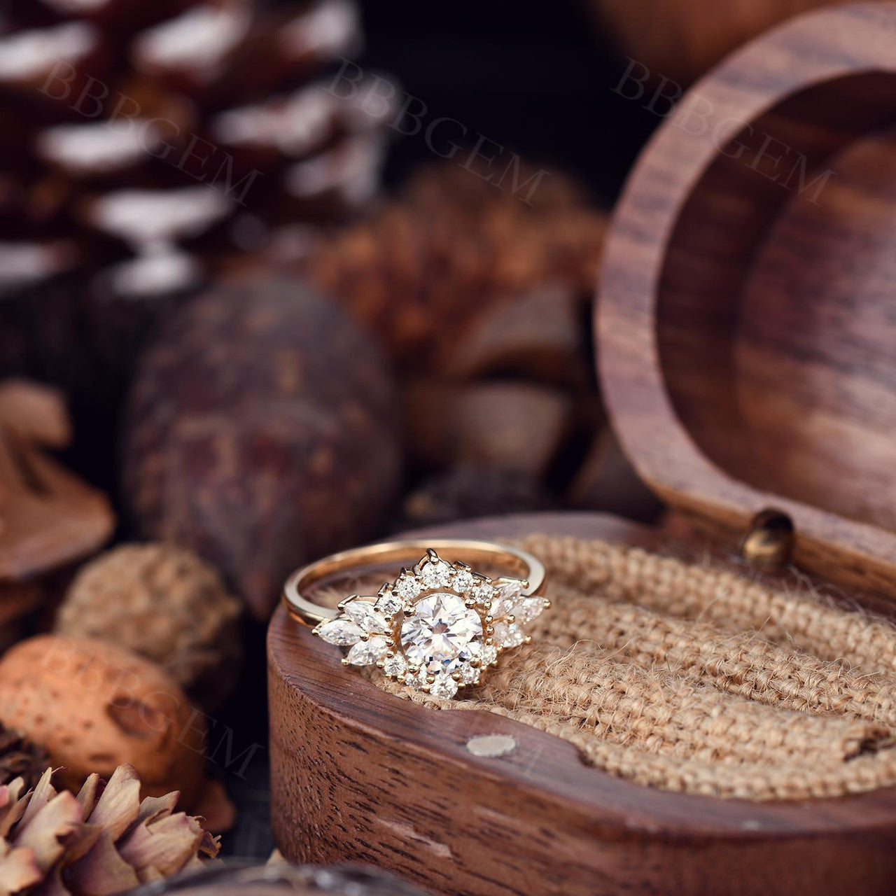 Vintage Round Cut Moissanite Engagement Ring 1.0CT Solid Rose Gold - Perfect for Proposals, Weddings & Anniversary Gifts